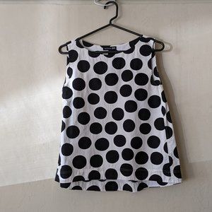 Marimekko for Uniqlo - Women's Top - Blue/Black and White Dot